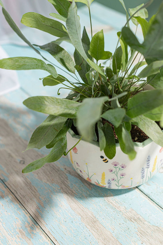 Bloempot bloemenmotief - Tuinkabouter Chrisje