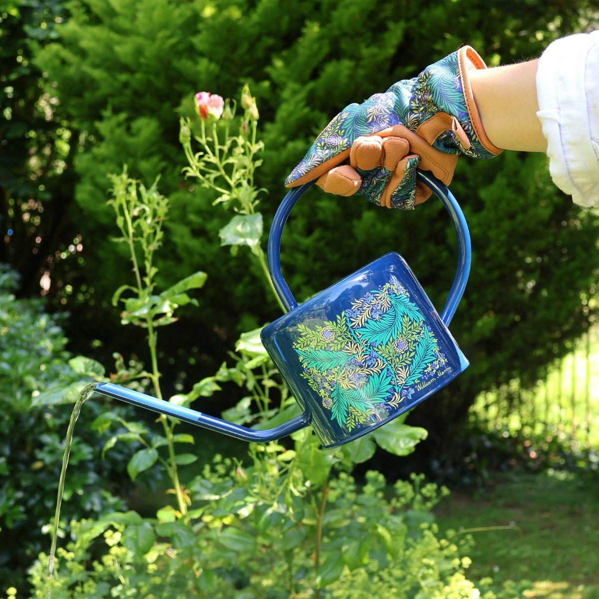 Gieter Willliam Morris – 1,2L | Stijlvolle gieter met bloemenprint - Tuinkabouter Chrisje
