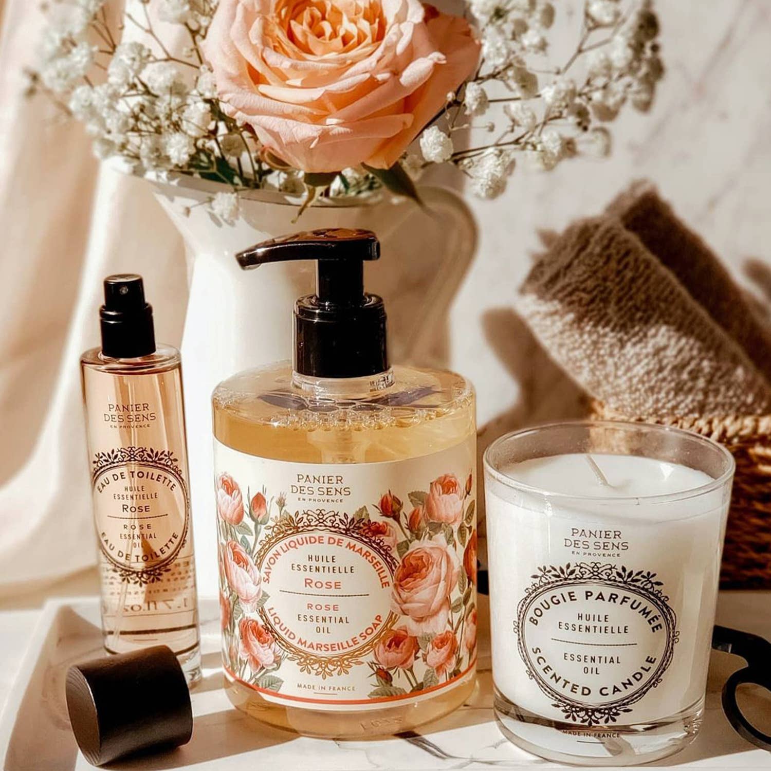 Geurkaars 180g | Roos - Tuinkabouter Chrisje