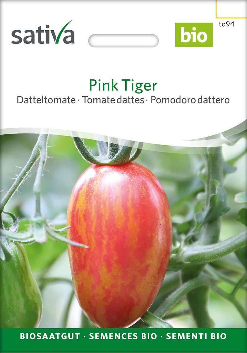 Tomaat ‘Pink Tiger’ – Bio van Sativa - Tuinkabouter Chrisje