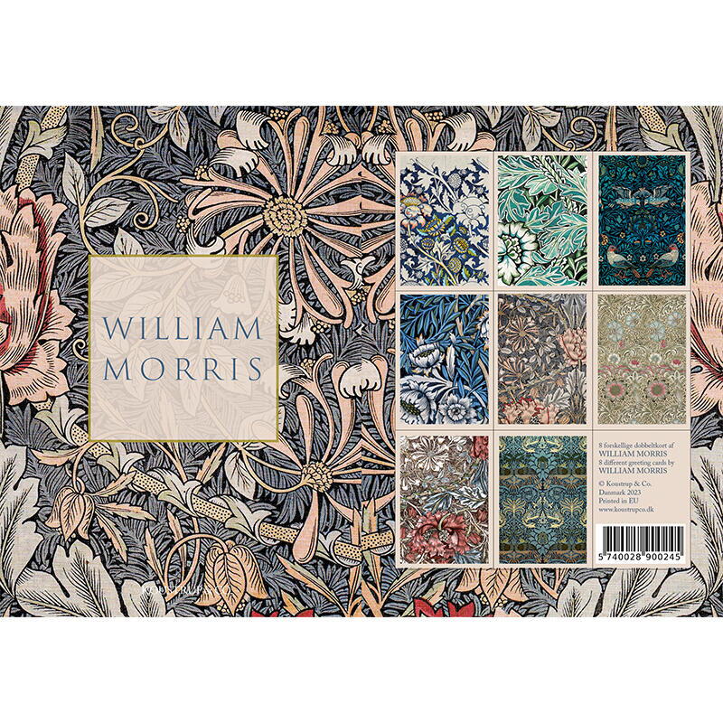 Wenskaarten "William Morris" - Set van 8 kaarten met enveloppe - Tuinkabouter Chrisje