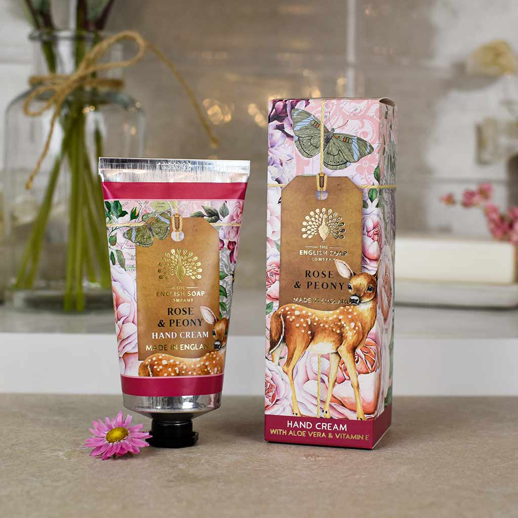 Handcrème The English Soap Company - Rose & Peony - Tuinkabouter Chrisje