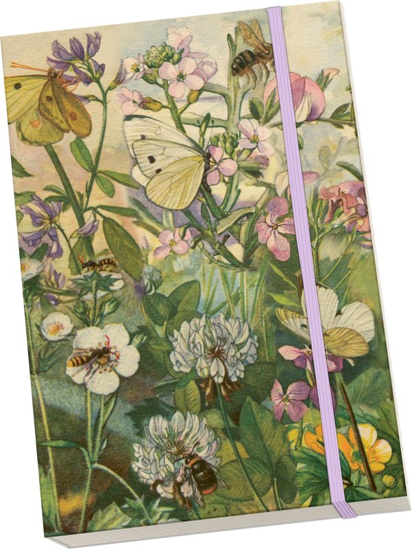 Notaboek A5 Vintage bloemenprint - Tuinkabouter Chrisje